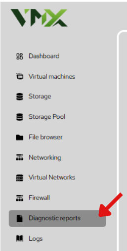 Diagnostics reports page